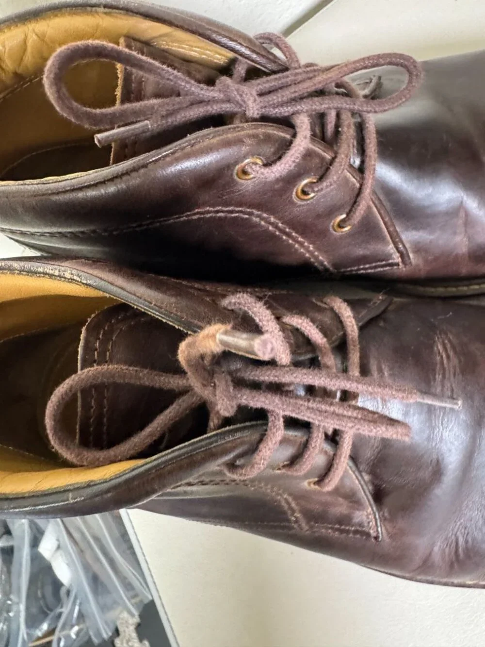 Florsheim Mens Brown Leather Chukka Boots Size 10.5 3E Wide Lace up Classic